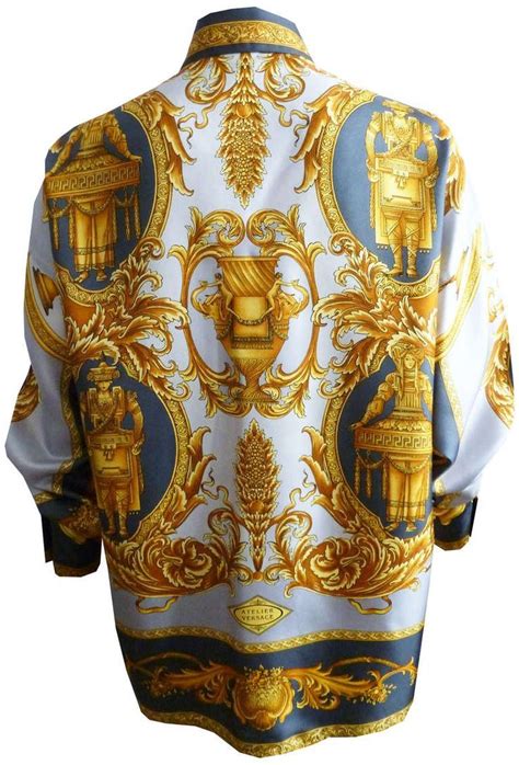 vintage versace printed silk shirts|vintage Versace men's shirts.